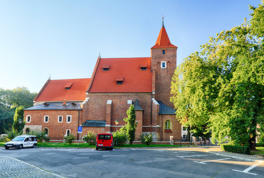 Holy cross church in Krakow near national theater
