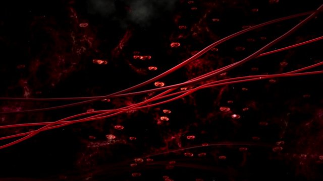 Biological tissue of biorobot or cybernetic organism under microscope. Science fiction.