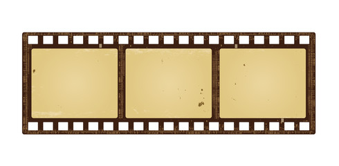 Retro filmstrip with grunge paper texture