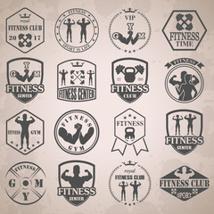 Fitness gym icons
