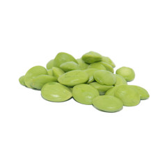 Sato seeds, Parkia speciosa seeds or bitter bean isolated on whi