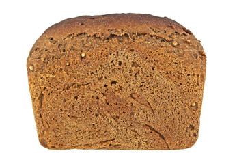 Delicious rye bread isolated on white background