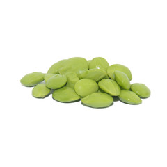 Sato seeds, Parkia speciosa seeds or bitter bean isolated on whi
