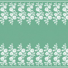 White lace border