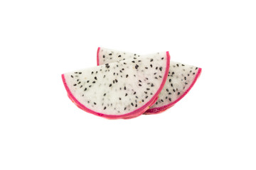 Pitaya or Dragon Fruit isolated against white background..
