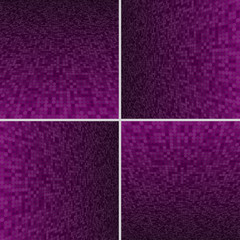 Set Purple Circle Dotted Vector Background.