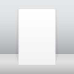 Paper Rectangle Banner Vector. Mock Up. A4.