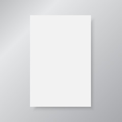 Paper Rectangle Banner Vector. Mock Up. A4.