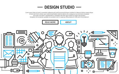 Design Studio - simple line website banner