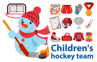 Vector set of various stylized Canada and Children's.