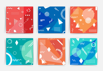 Fluorescent colors backgrounds set. Holographic effect. Applicable for gift card,cover,poster,brochure,magazine. Vector template.