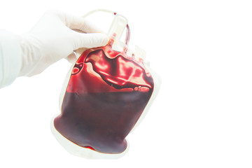 donate blood on white background .Copy Space on white background