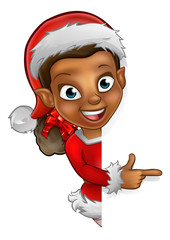 Christmas Elf Pointing