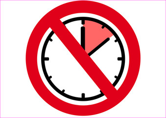 Schild Überstunden verboten