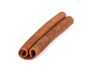 Cinnamon stick isolated on white background.