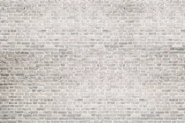 Crédence de cuisine en verre imprimé Mur de briques Texture de mur de brique de lavage blanc. Arrière-plan pour le texte ou l& 39 image.