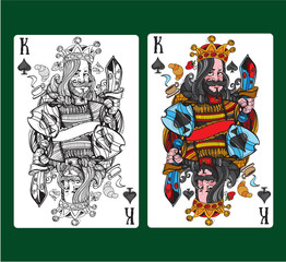 King of spades playing card.