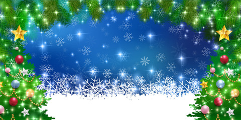 クリスマス　雪　冬　背景
