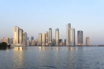 Fototapeta na wymiar Sharjah Skyline from Creek View