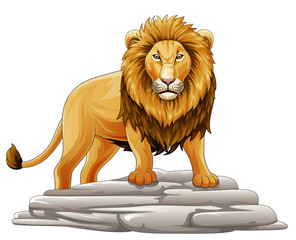 Naklejka premium Cartoon lion mascot
