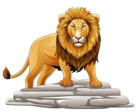 Cartoon lion mascot