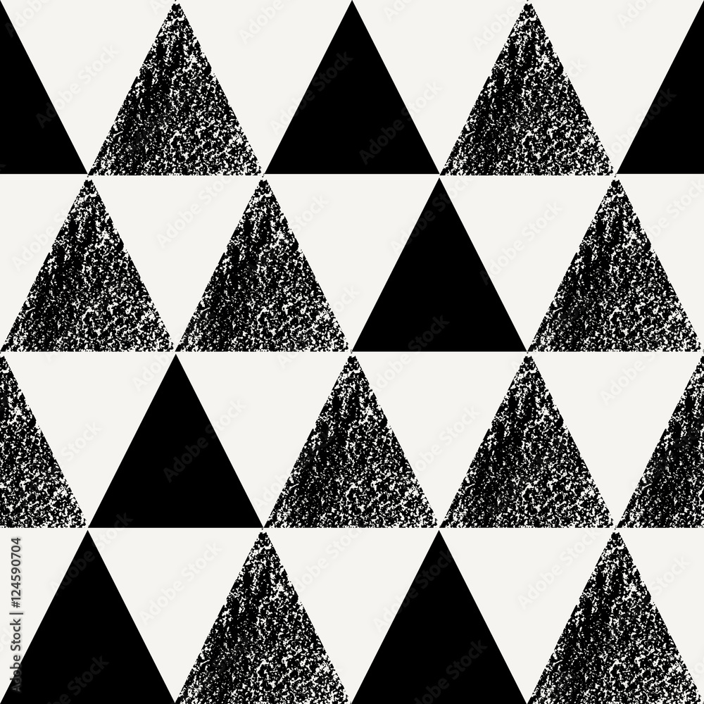 Poster triangles seamless pattern