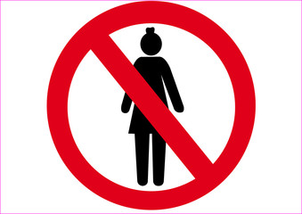 Schild Frauen verboten