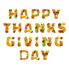 Happy Thanksgiving day Vector greeting card