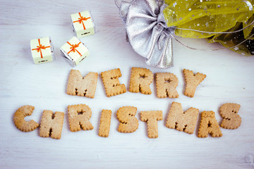 Chocolate gifts and biscuit-made lettering 