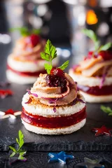 Tuinposter Foie gras and cranberry chutney © Svetlana Kolpakova