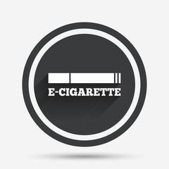 Smoking sign icon. E-Cigarette symbol.