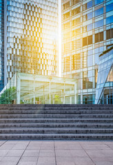 Staircase Leading Towards modern buildings in China.