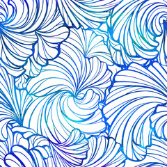 Abstract floral seamless pattern