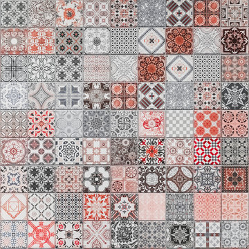 Ceramic tiles patterns from Portugal for background