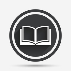 Book sign icon. Open book symbol.