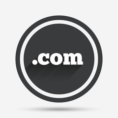 Domain COM sign icon. Top-level internet domain.