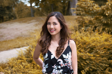 Naklejka premium beautiful young asian woman