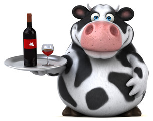 Fun cow - 3D Illustration