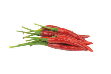 red chili pepper on white background