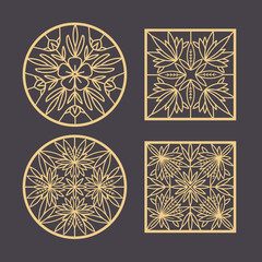 Set decorative design elements.