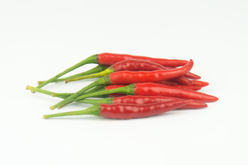 red chili pepper on white background