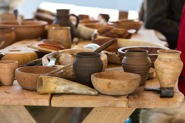 Cracow, Poland. Knight camp during the traditional Medieval festival