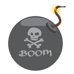 Bomb illustration on the pirate theme.
