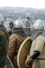 Unidentified participants of Rekawka - Polish tradition, celebrated in Krakow on Tuesday after...