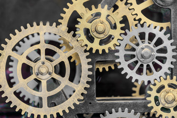Industrial clock gear set background