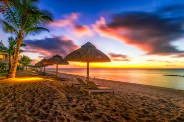 Sonnenuntergang auf Mauritius
