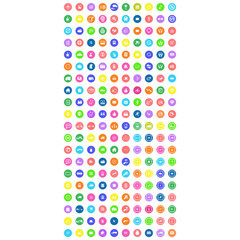 collection of colorful mobile icon