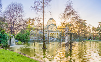 Obraz premium Trees on the Crystal Palace lake