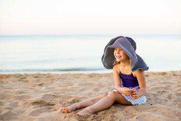 Little girl on the seashore