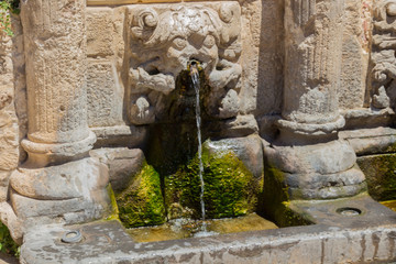 Fototapeta na wymiar The Rimondi Fountain in Rethymno, Crete, Greece.